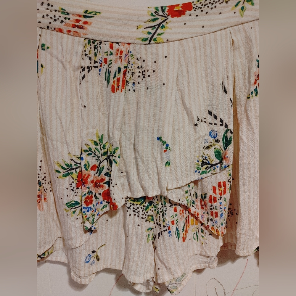 NWT Free People Night Watcher Floral Skort in ivory combo size S - Picture 6 of 8